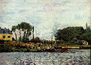 Alfred Sisley Boote bei Bougival oil on canvas